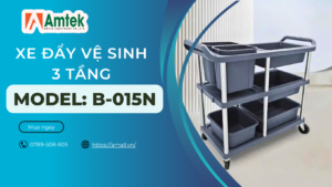 xe đẩy vệ sinh 3 tầng B-015N